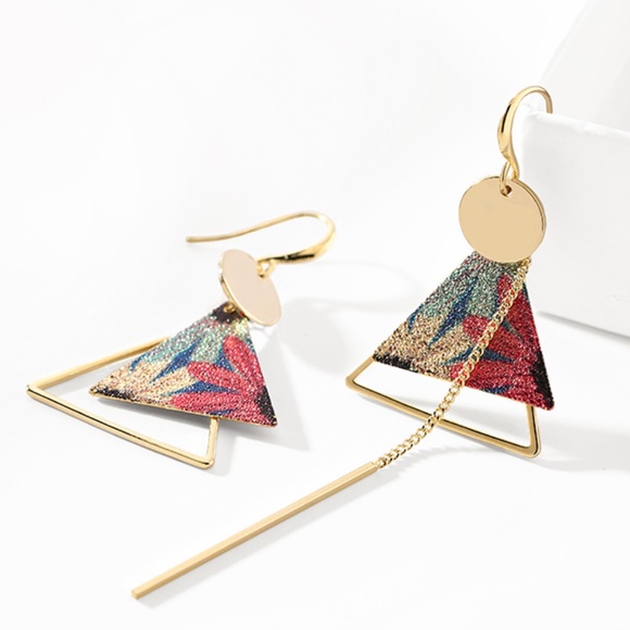 Jewelry - Female Trendy Geometric Asymmetric Earrings